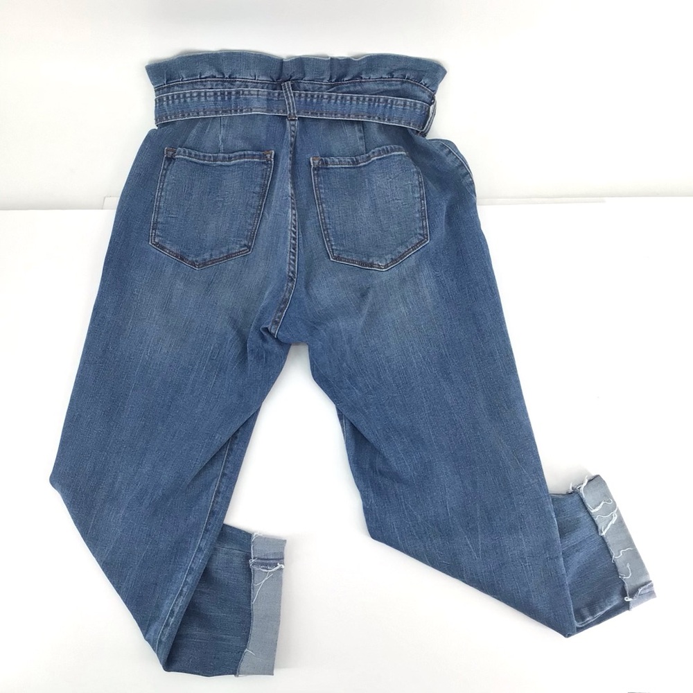 Chaps High Rise Paper Bag Waist Tie Front Cuffed Jeans Size 4/27 - Picture 16 of 16